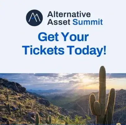  Promo for Alternative Asset Summit virtual conference, focused on real connections and lasting impact.