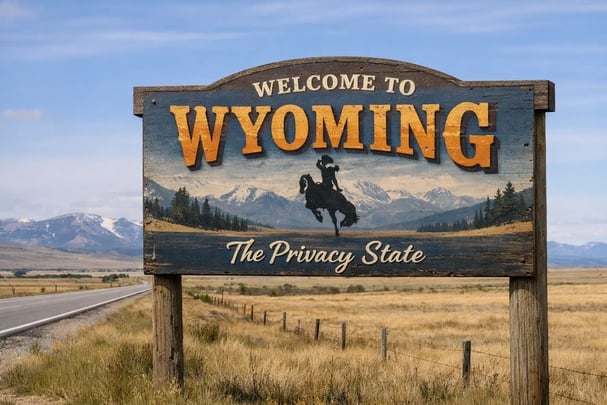 Welcome to Wyoming sign with the slogan 