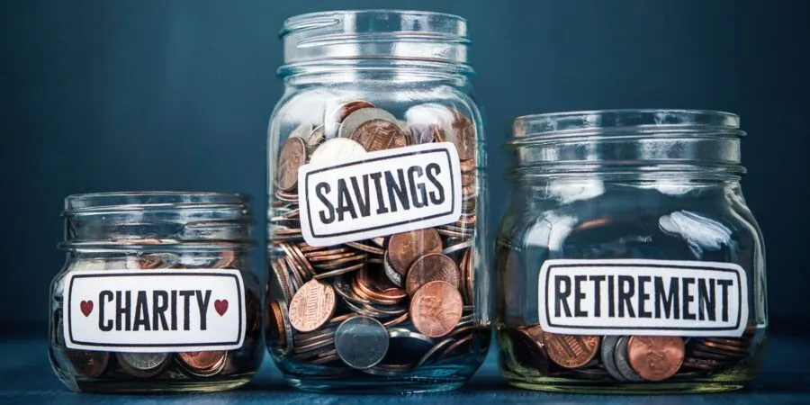 charity savings retirement saving jars