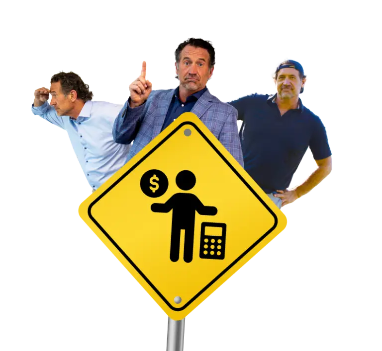 3 marks behind a sign