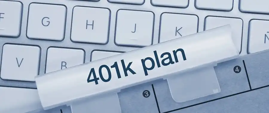 Keyboard with 401k plan text