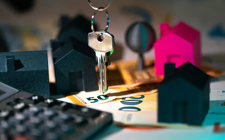 Keys over a desk