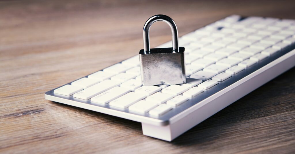 Keyboard with lock for privacy protection
