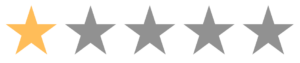 One gold star out of five