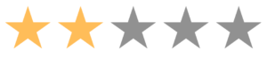 Two gold stars out of five